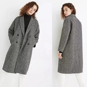 Madewell Herringbone Woodhull Coat Size Large new with tags